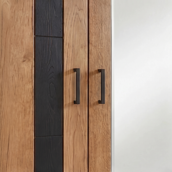 Garderobe, Milano, Wildeiche massiv, 218x203 cm