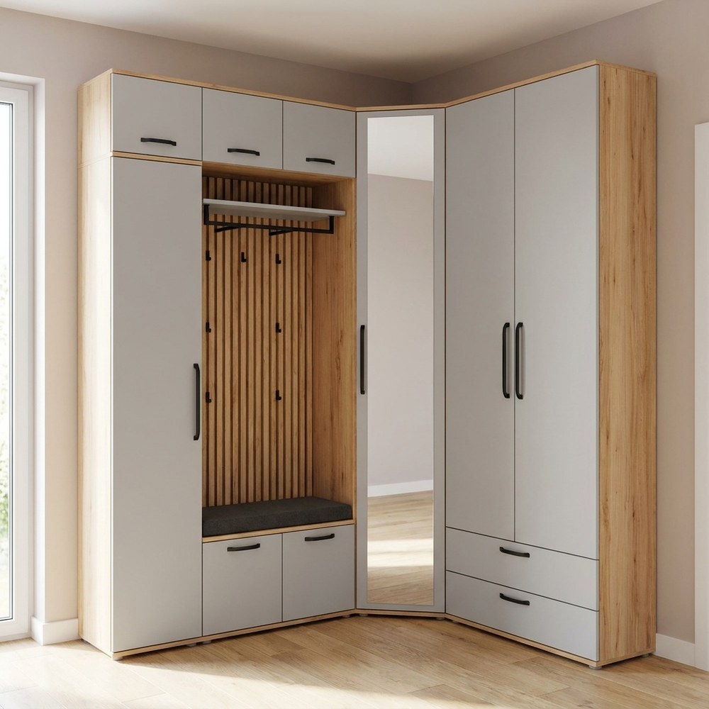 Garderobe, 25150, Wildbuche, 186x145 cm
