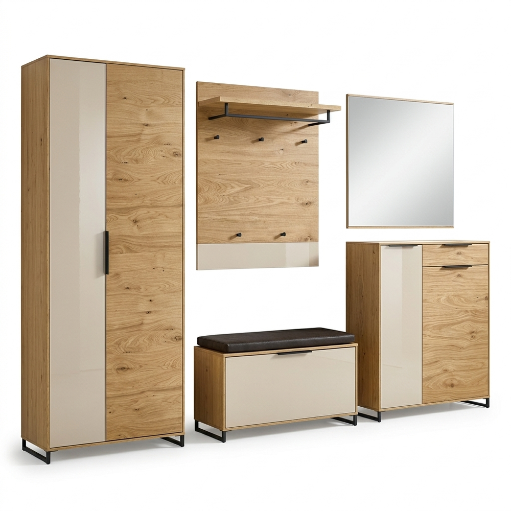 Garderobe, Luisa, Balkeneiche, 72x195 cm