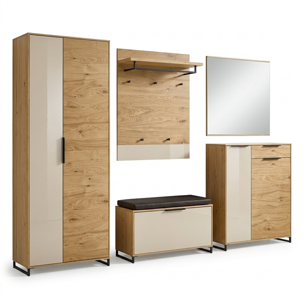 Garderobe, Luisa, Balkeneiche, 72x195 cm