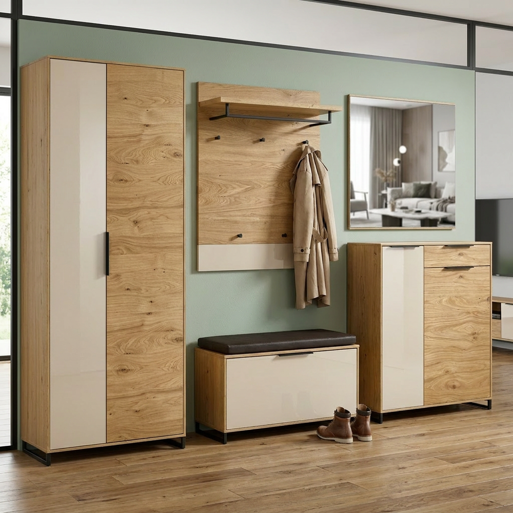 Garderobe, Luisa, Balkeneiche, 72x195 cm
