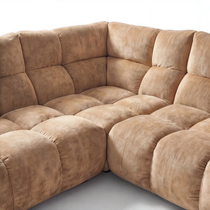 Ecksofa Shaun old gold mit Armteilverstellung