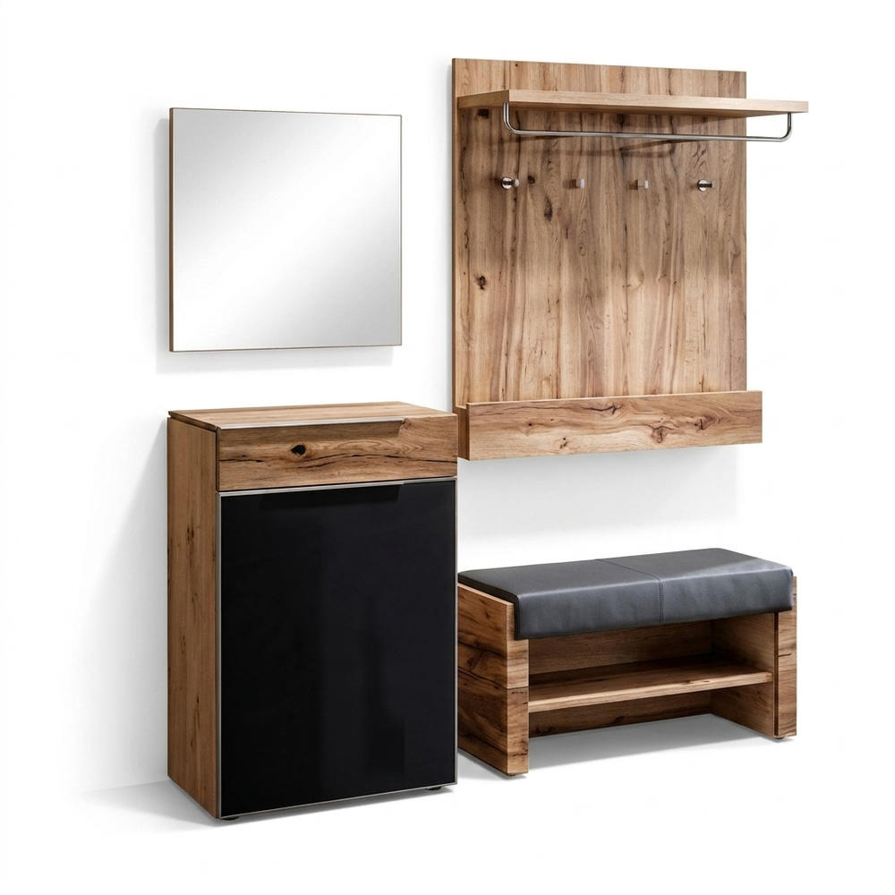 Garderobe, V-Alpin, Eiche Altholz geölt, 91x49 cm