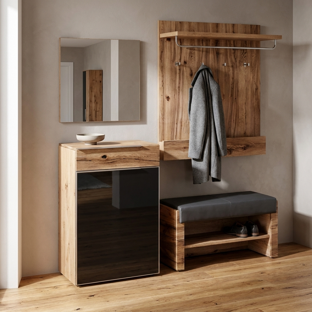 Garderobe, V-Alpin, Eiche Altholz geölt, 91x49 cm