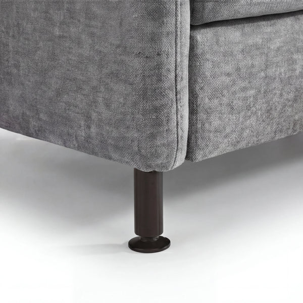 Ecksofa mit Canapé rechts, Metallfuß schwarz