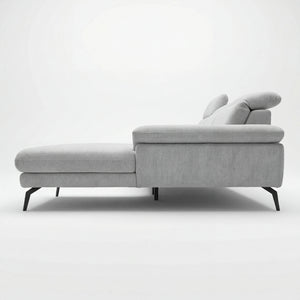 Ecksofa „Kama" mit XL-Canapé rechts & Kopfteilverstellung