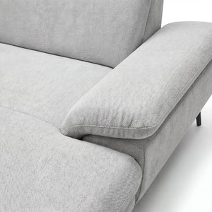 Ecksofa „Kama" mit XL-Canapé rechts & Kopfteilverstellung