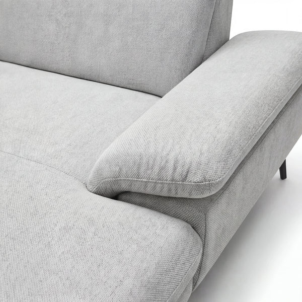 Ecksofa „Kama" mit XL-Canapé rechts & Kopfteilverstellung