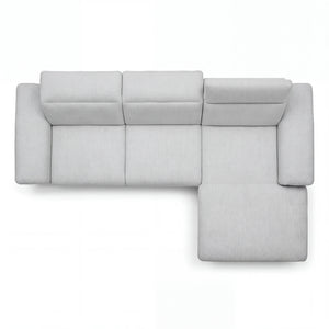 Ecksofa „Kama" mit XL-Canapé rechts & Kopfteilverstellung
