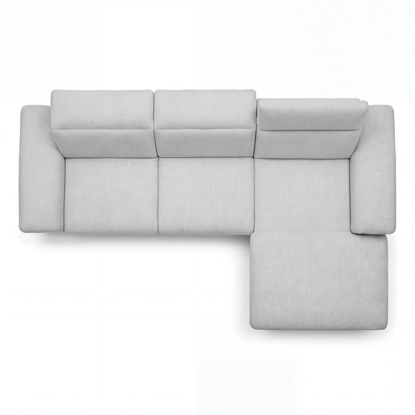 Ecksofa „Kama" mit XL-Canapé rechts & Kopfteilverstellung
