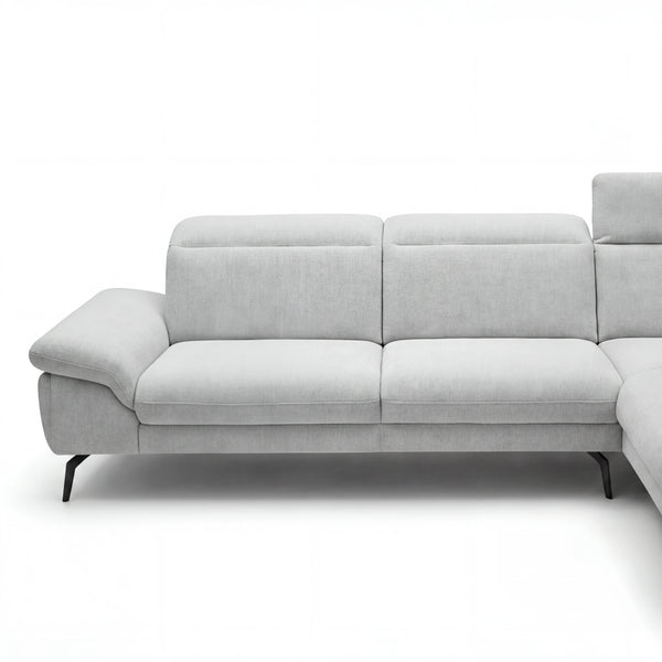 Ecksofa „Kama" mit XL-Canapé rechts & Kopfteilverstellung