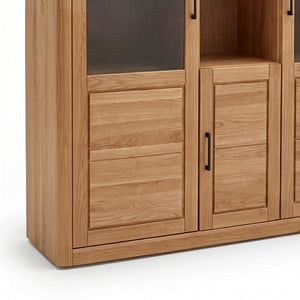 Highboard 25005 – Eiche vollmassiv mit markanter Lamellen-Front