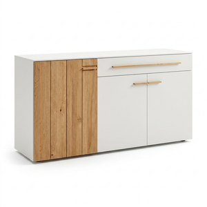 Sideboard Caitara Living – Wildeiche trifft kaschmirgrau