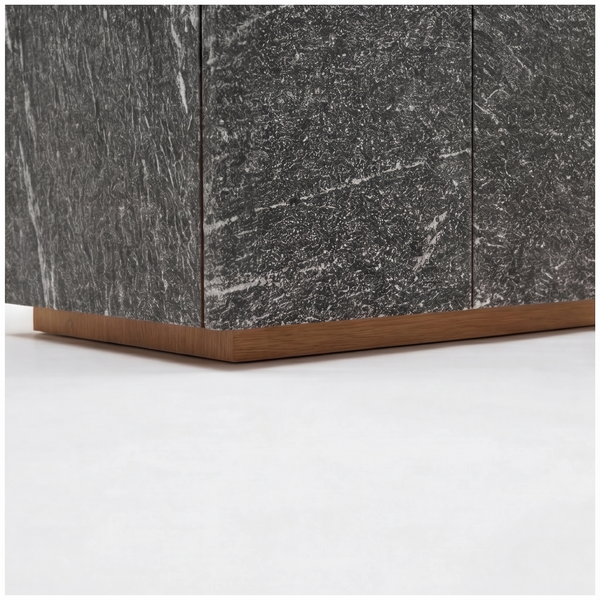 Sideboard Vrock living – Alteiche trifft Echtstein