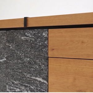 Sideboard Vrock living – Alteiche trifft Echtstein