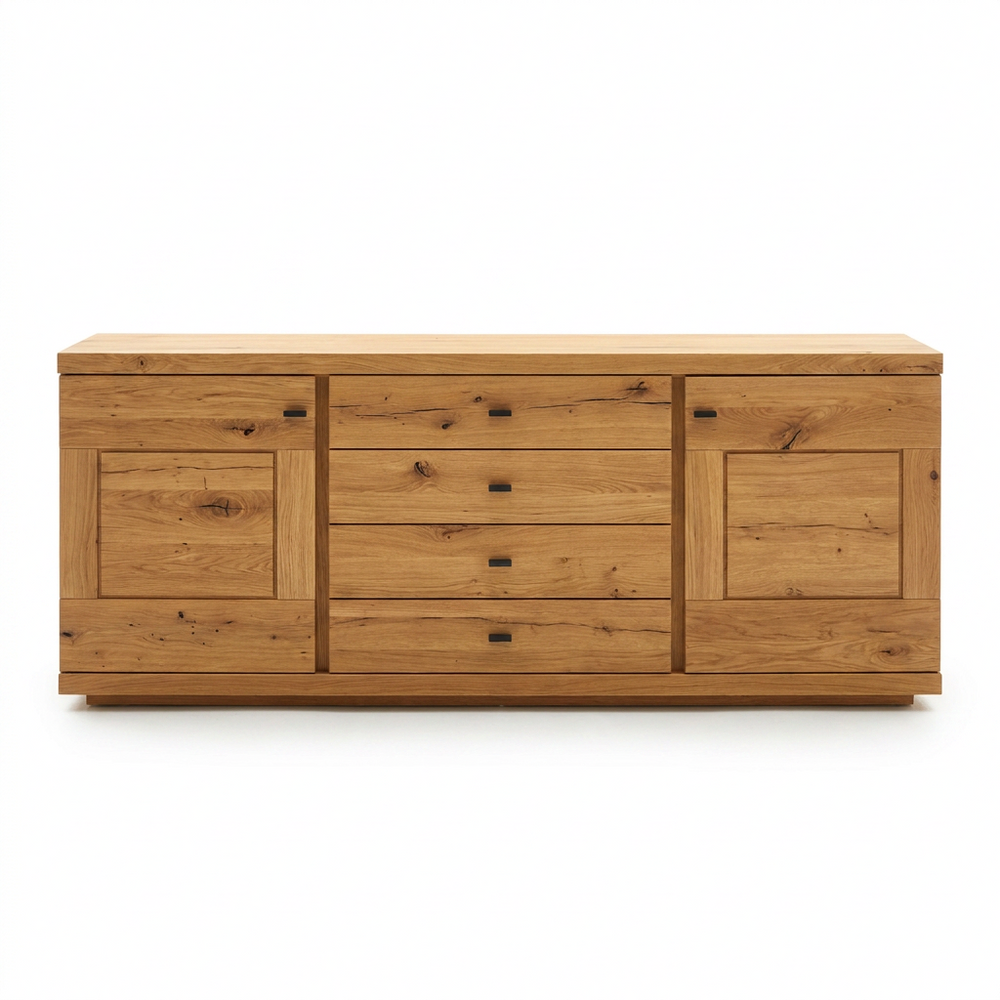 Sideboard Wildeiche massiv – natürliche Wärme mit großzügigem Stauraum