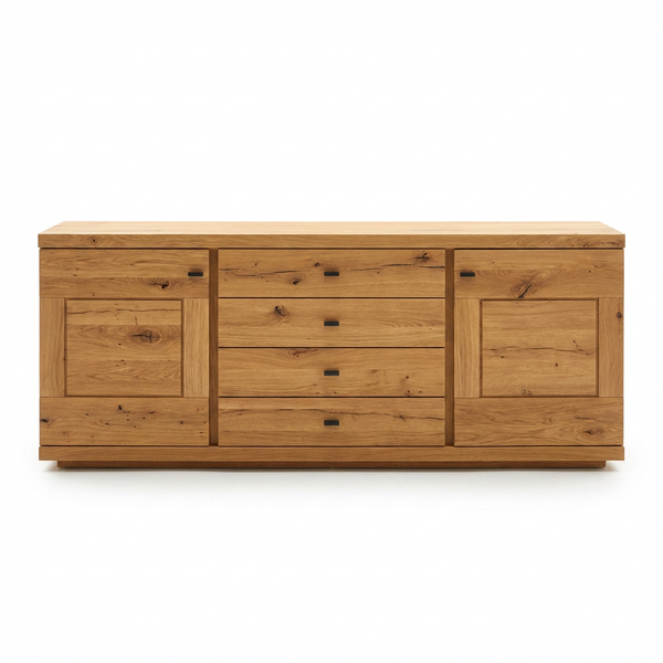 Sideboard Wildeiche massiv – natürliche Wärme mit großzügigem Stauraum