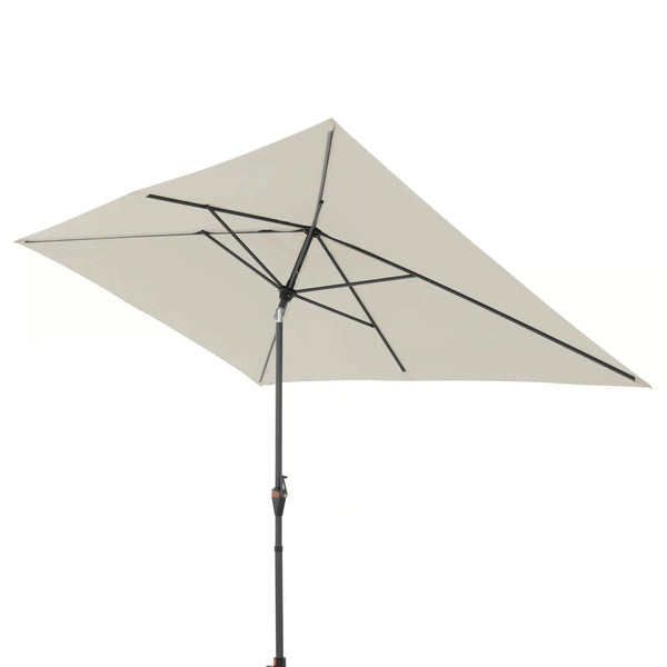 Rechteckiger Sonnenschirm myZone Auto Tilt 300x200 cm in Natur-Ton mit automatischer Neigefunktion und UV-Schutz