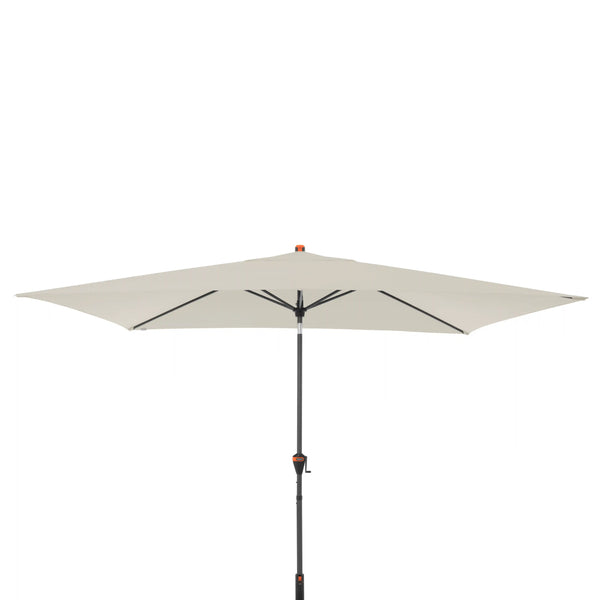 Rechteckiger Sonnenschirm myZone Auto Tilt 300x200 cm in Naturton mit automatischer Neigefunktion und UV-Schutz