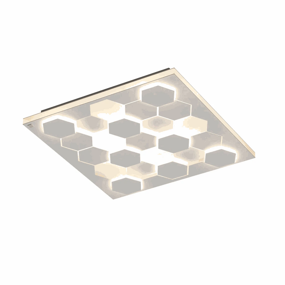 Wandleuchte 55x55 cm LED dimmbar weiß matt moderne skulpturale Form energieeffizient