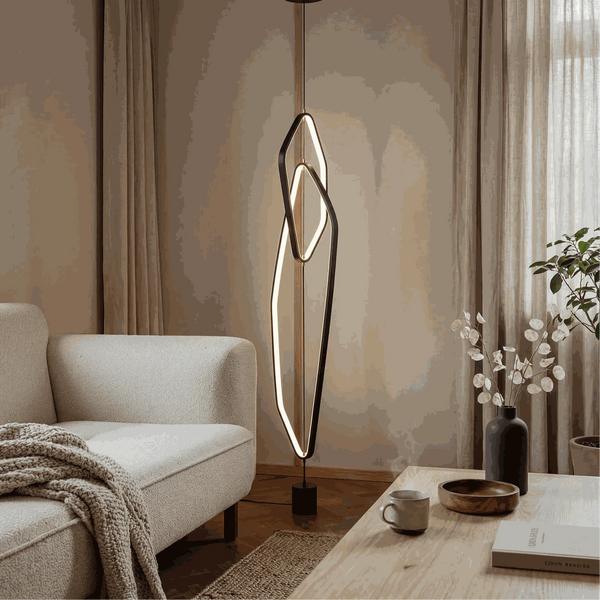 Stehleuchte 140 cm LED schwarz matt mit Switch Dimmer und energiesparender Beleuchtung