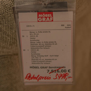 Polstergarnitur in Greige als Ecksofa mit Sessel – Musterstück-Preisschild, Art.-Nr. 22019..71