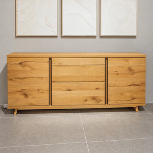 Sideboard Eiche rustico hell geölt 206 cm mit 2 Türen und 3 Schubkästen – Abverkauf Möbel Graf Dresden – Art.-Nr. 963144..21