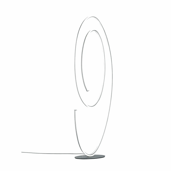 Stehleuchte 175 cm in Nickel matt mit 6400 Lumen und dimmbarer LED