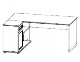 Schreibtisch - Weiß matt - Asteiche B/H/T ca. 167