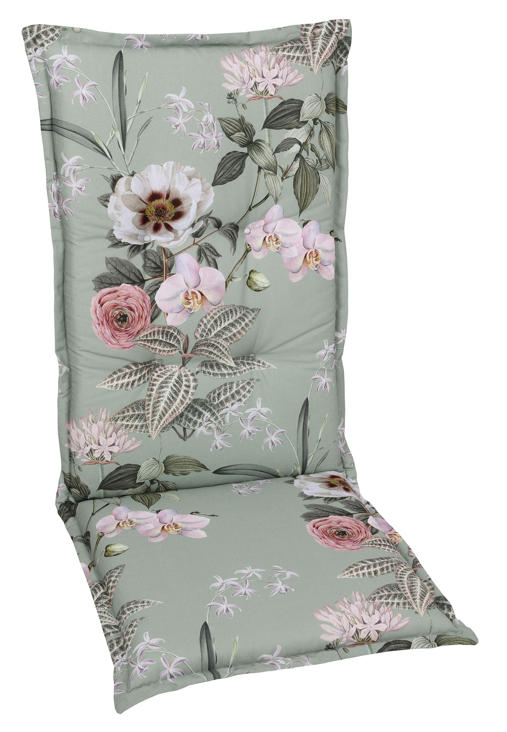Sesselauflage "Flowers" - hoch