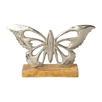 Schmetterling in Silber - 25x15x5 (BxHxT in cm)